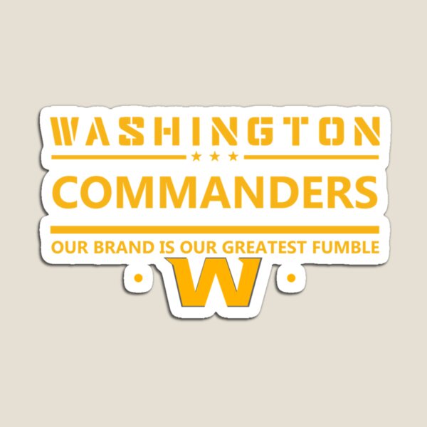 Washington Commanders Football Helmet w/ W Letter Logo Type Die-Cut MAGNET