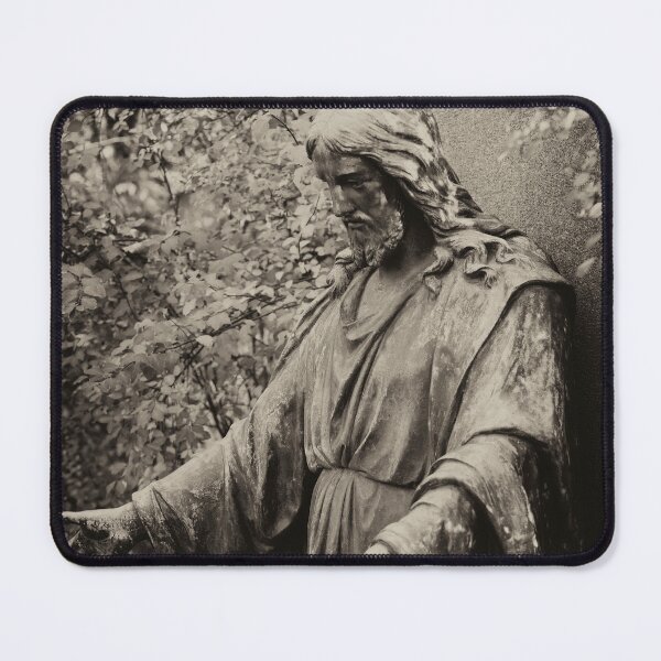 Aperçu de l'œuvre Sculpture de Jésus-Christ avec effet sépia antique créée et vendue par LuceVeritatis.