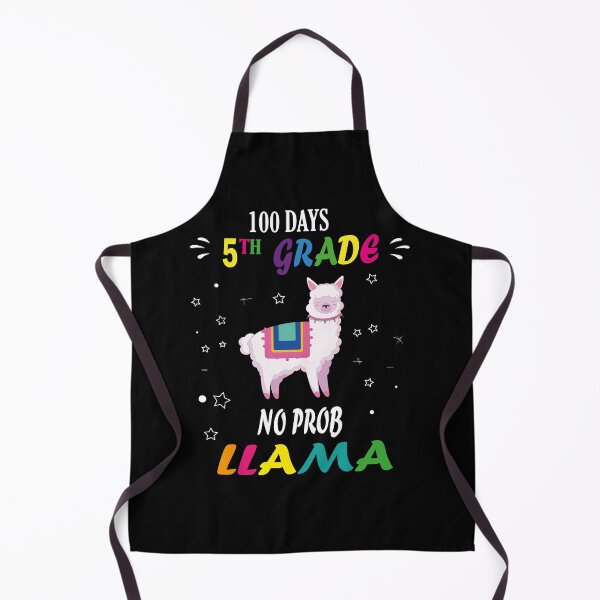 Item preview, 100 days 5th grade no prob llama, No Prob Llama | Alpaca Lover | Cute Llama | Nature Lover | Llama Silhouette Tee designed and sold by SimoSaladain.
