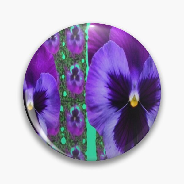 Item preview, GREEN ART PURPLE PANSIES ABSTRACT PATTERN STRIPES   designed and sold by sharlesart.