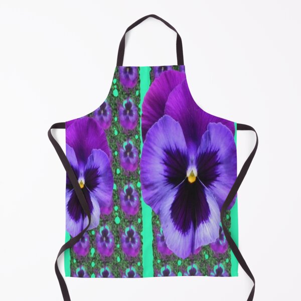 Item preview, GREEN ART PURPLE PANSIES ABSTRACT PATTERN STRIPES   designed and sold by sharlesart.
