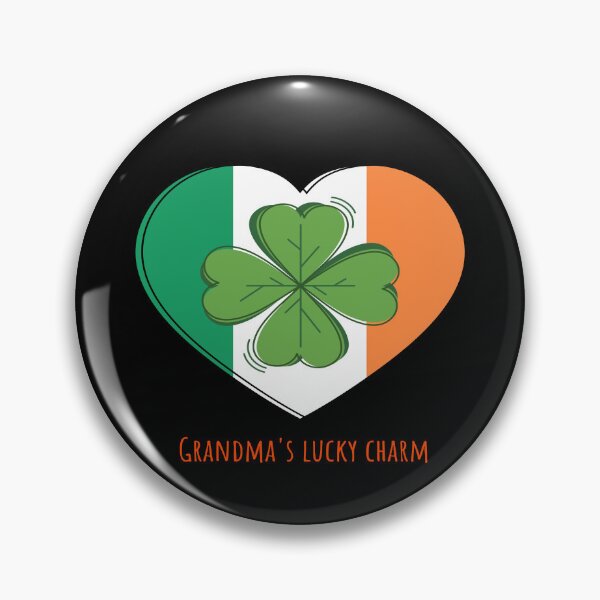 Item preview, St. Patrick's Day - Grandma's Lucky Charm, Tri- Colour Love heart With Shamrock designed and sold by LMcDs.