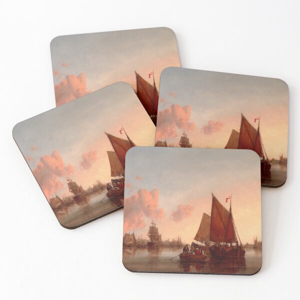 Item preview, Sailing Boats and Barges on a Dutch Coast - John Berney Crome (circa 1825) designed and sold by Geraldo Garcia.