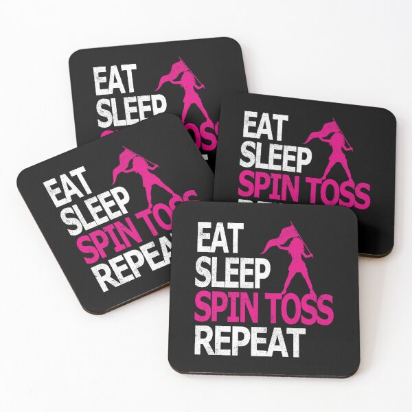 Item preview, Eat Sleep Spin Toss Repeat,  Flag Color Guard Mom Momen Girls  designed and sold by SaliDesigner.