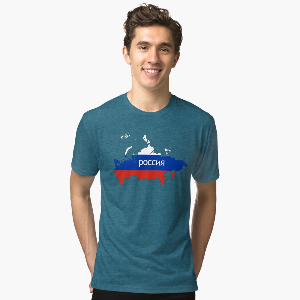 Flag Map of Russia, Russia Map Outline with National Flag Inside Essential  T-Shirt for Sale by mashmosh