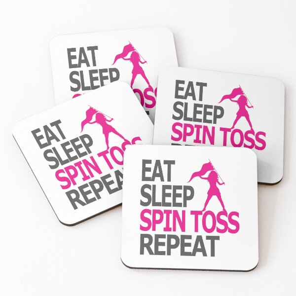 Item preview, Eat Sleep Spin Toss Repeat,  Flag Color Guard Mom Momen Girls  designed and sold by SaliDesigner.