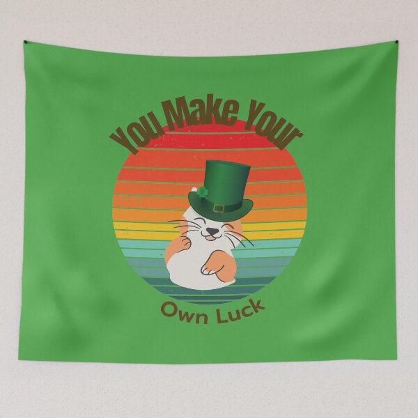 Item preview, You Make Your Own Luck - Irish Cat with Grunge Sunset designed and sold by Mechanical-Artt.