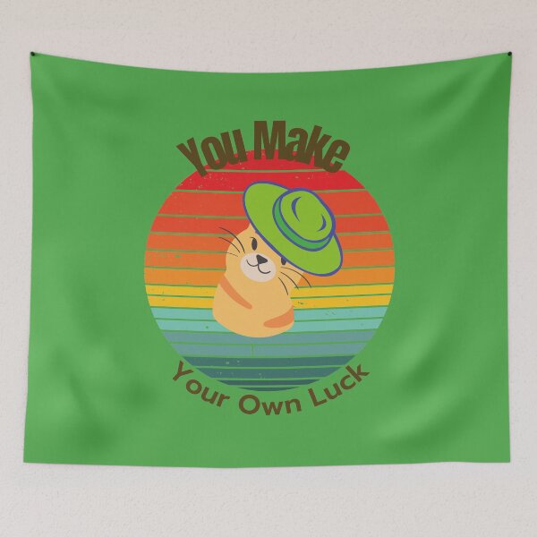 Item preview, You Make Your Own Luck - Irish Cat with Grunge Sunset designed and sold by Mechanical-Artt.