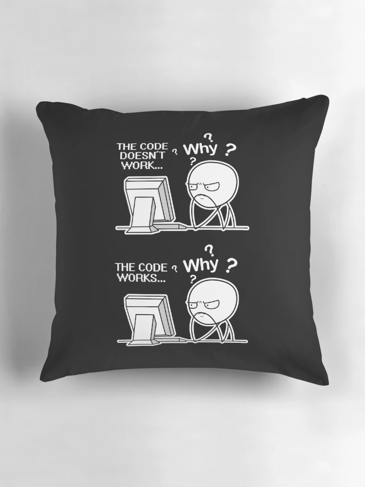 Thumbnail 3 of 4, Pillow, Funny Coding Computer Programmer Programming Gift designed and sold by TooFlyDesign.
