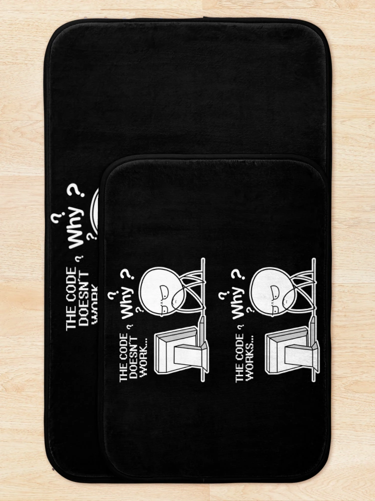Thumbnail 5 of 6, Bath Mat, Funny Coding Computer Programmer Programming Gift designed and sold by TooFlyDesign.