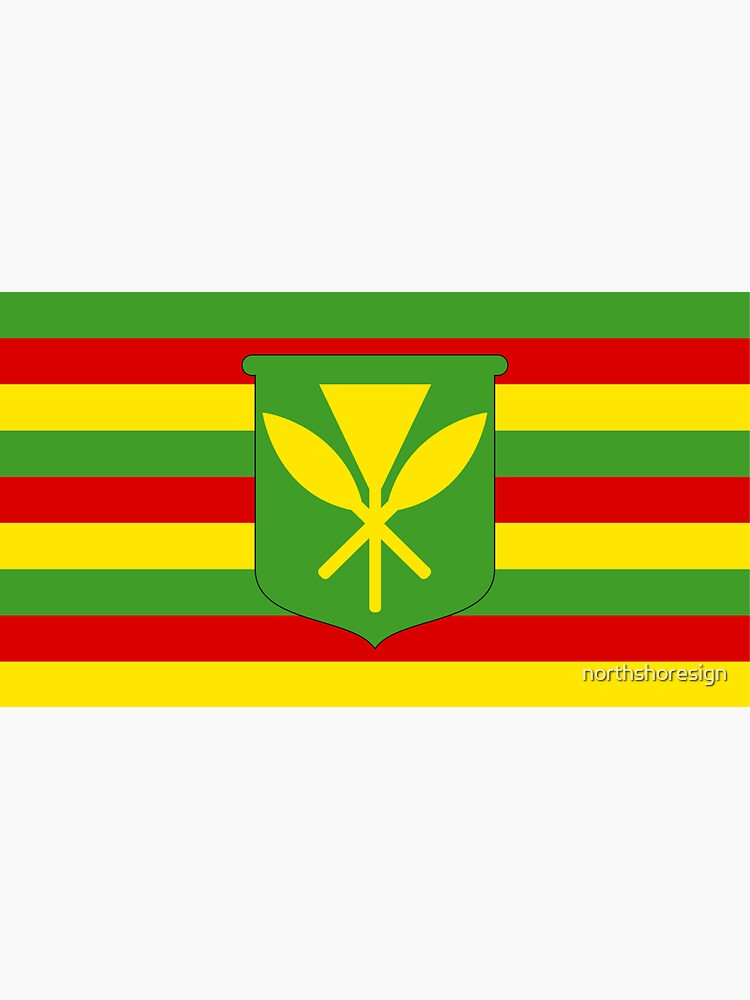 2-Pack 5" White Kanaka Maoli Flag Hawaiian Decal Stickers - Car Vinyl Hawaii Stickers