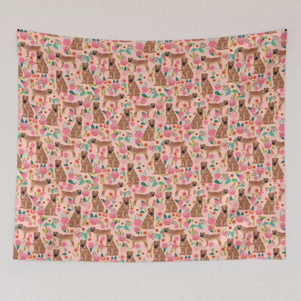 Item preview, Sharpei dog breed florals dog pattern for dog lover by pet friendly sharpeis by PetFriendly designed and sold by PetFriendly.