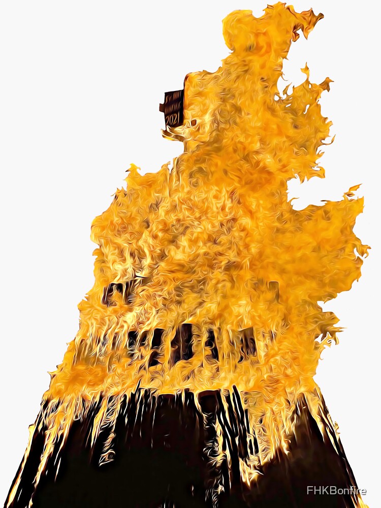 "Burn night" Sticker by FHKBonfire Redbubble