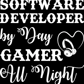 Artwork thumbnail, Software Developer By Day Gamer All Night by TooFlyDesign