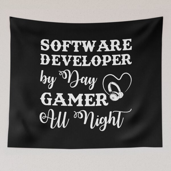 Item preview, Software Developer By Day Gamer All Night designed and sold by TooFlyDesign.