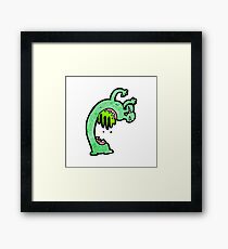 cartoon monster Framed Print