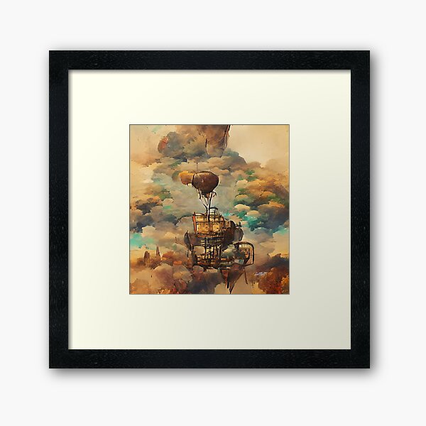 Aperçu de l'œuvre Steampunk AirShip - Cogs Gears - Steampunk Art - Inventeur - Steampunk créée et vendue par CattlettArt.