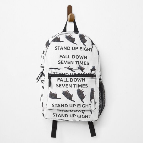 Item preview, Fall Down Seven Times, Stand Up Cat Quote designed and sold by LOKP.