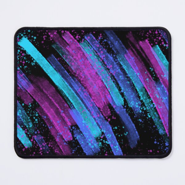Item preview, Pink Blue and Purple Splatter Spray Paint Strokes on Black designed and sold by that5280lady.