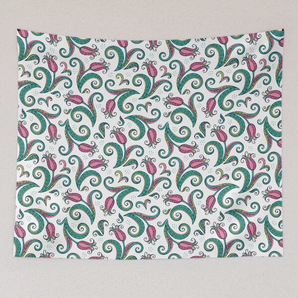 Item preview, Tulips pattern pink flowers  designed and sold by olgart.