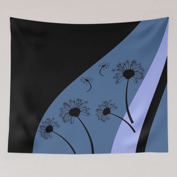 Item preview, Dandelion Black Blue designed and sold by ChantalDesign.
