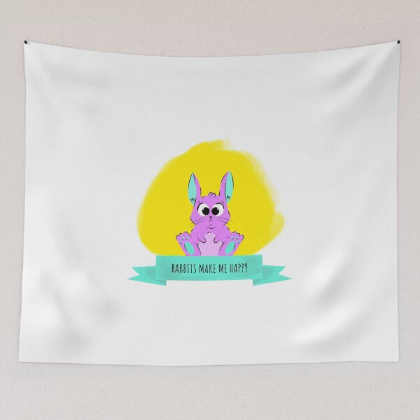 Item preview, Rabbits Make Me Happy - Bunny Lovers designed and sold by ThingsInMyHead2.