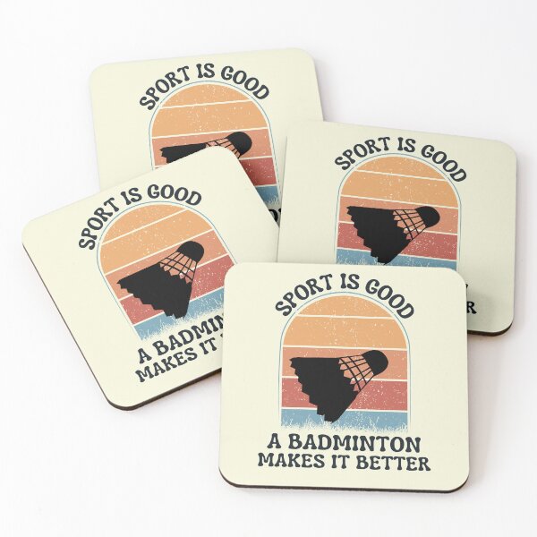Item preview, funny retro vintage sport quote for badminton lover designed and sold by salahnewdesign.