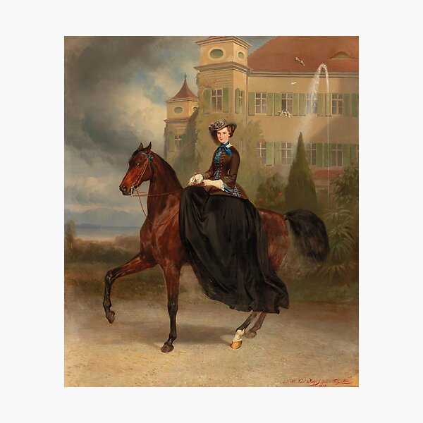 Vista previa del artículo con la obra «Emperatriz Isabel en el castillo de Possenhofen - 1853», diseñado y vendido por warishellstore.