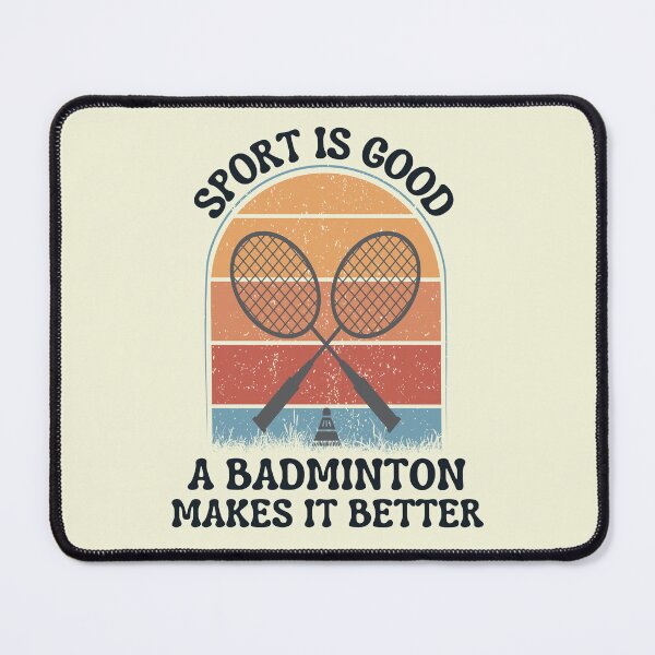Item preview, funny retro vintage sport quote for badminton lover designed and sold by salahnewdesign.