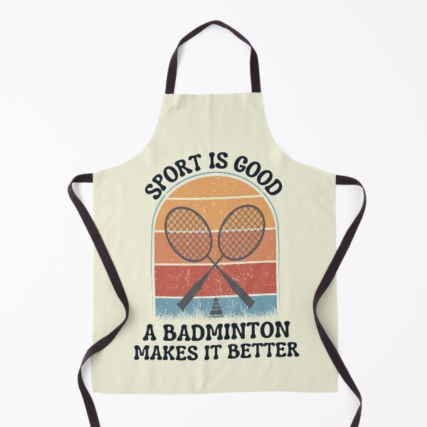 Item preview, funny retro vintage sport quote for badminton lover designed and sold by salahnewdesign.
