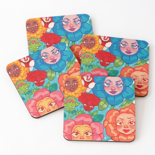 Item preview, Flower faces designed and sold by Yulecuteart.