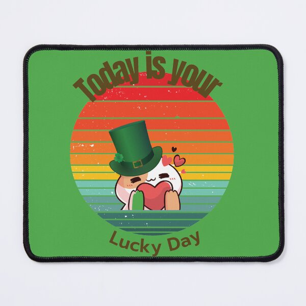 Item preview, Today is your lucky day - Irish Cat with Grunge Sunset designed and sold by Mechanical-Artt.