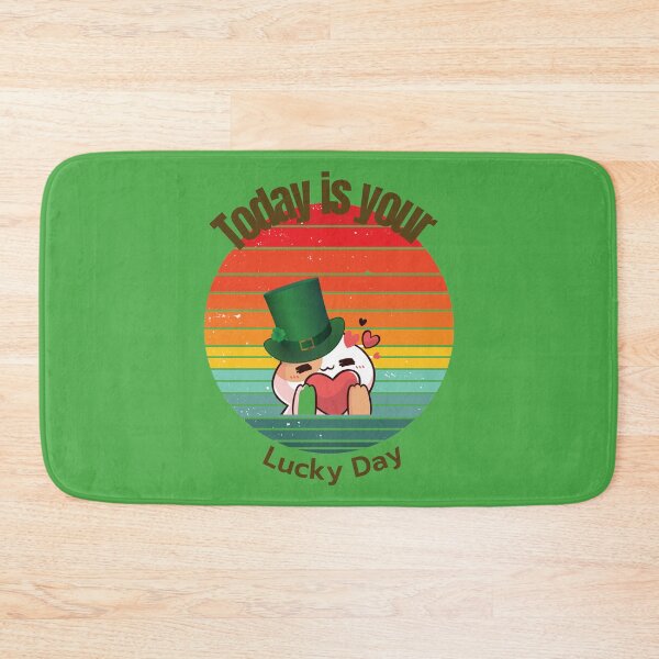 Item preview, Today is your lucky day - Irish Cat with Grunge Sunset designed and sold by Mechanical-Artt.