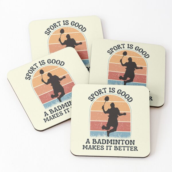 Item preview, funny retro vintage sport quote for badminton lover designed and sold by salahnewdesign.