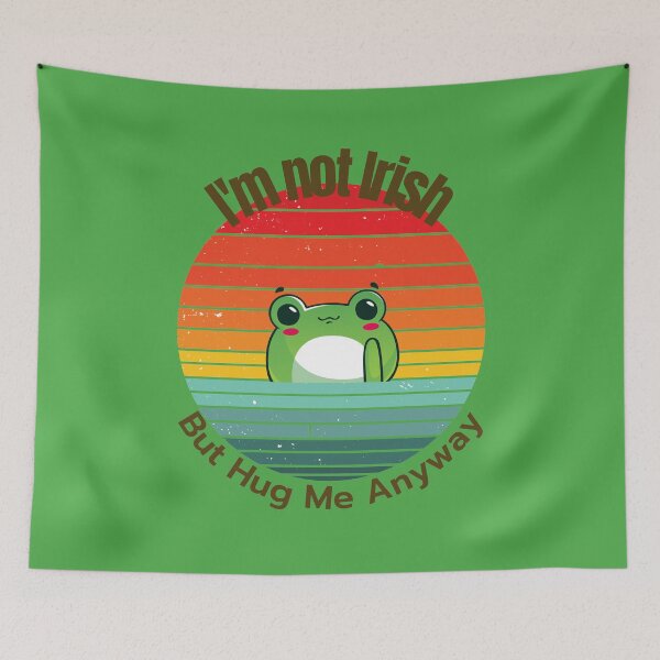 Item preview, I'm not Irish, But Hug Me Anyway - Cute Frog designed and sold by Mechanical-Artt.
