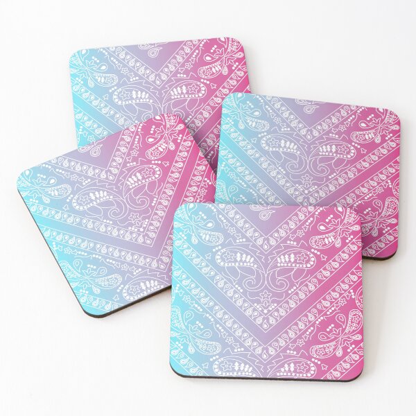 Item preview, Blue and Pink Bandana Linear Look designed and sold by MarielaArtShop.