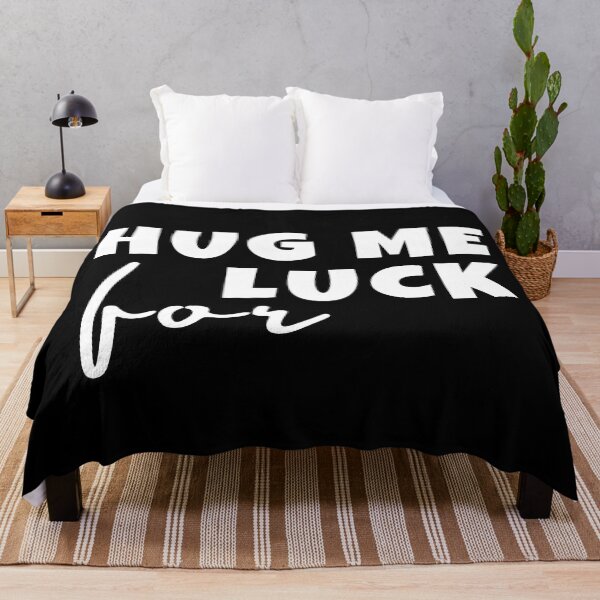 Item preview, Hug me for luck positive quote back and white illustration. designed and sold by Coolclassy.