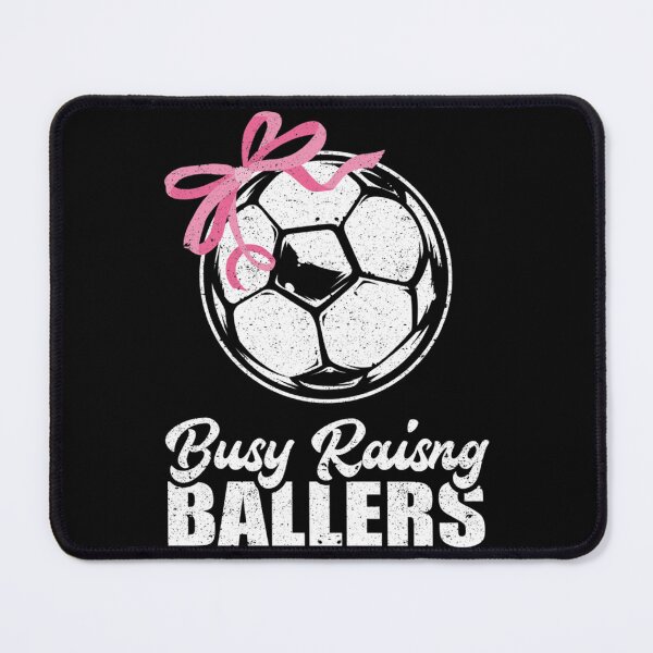 Item preview, Busy Raising Ballers Soccer Sport Mom Mother Athlete Essential T-Shirt designed and sold by nylaphilli.