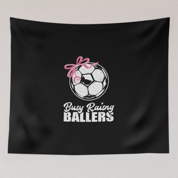 Item preview, Busy Raising Ballers Soccer Sport Mom Mother Athlete Essential T-Shirt designed and sold by nylaphilli.