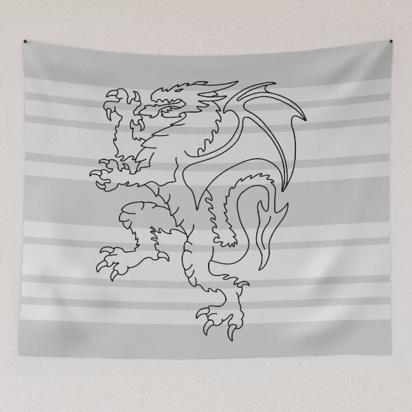 Item preview, Heraldic Dragon on Contemporary Background designed and sold by geekymindus.