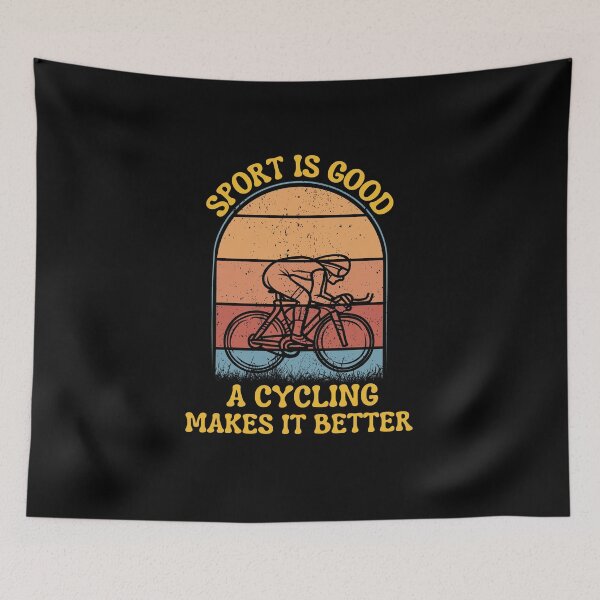Item preview, funny retro vintage sport quote for cycling lover designed and sold by salahnewdesign.