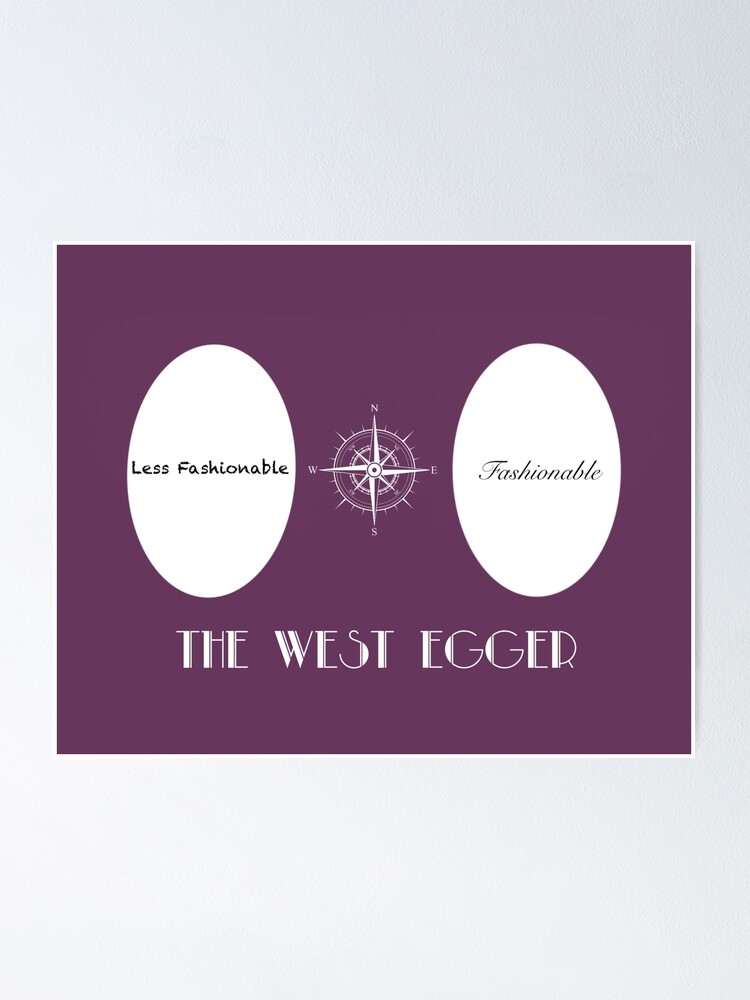 "West Egg vs. East Egg" Poster by TheWestEgger Redbubble