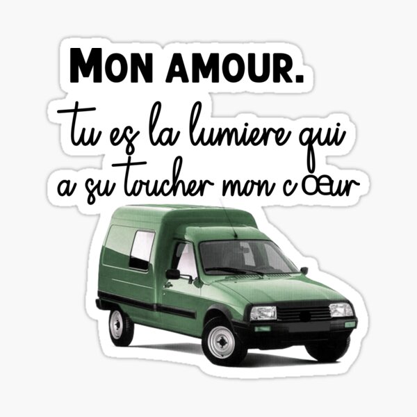 citation d'amour C15 Sticker