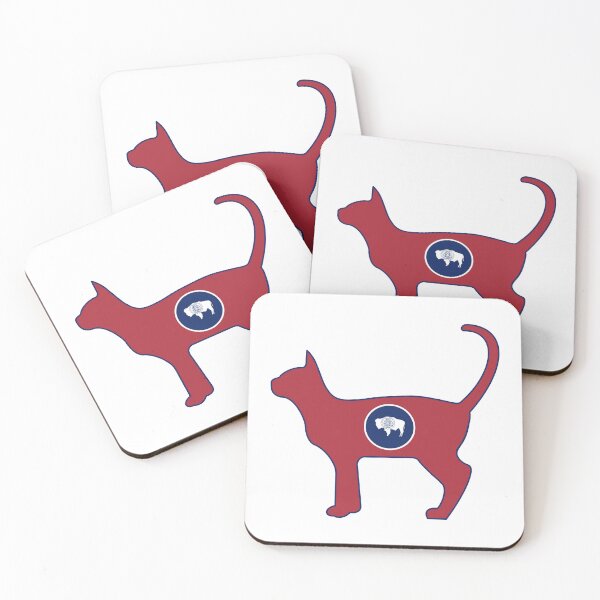 Item preview, Wyoming Flag for Cat Lovers designed and sold by Gsallicat.