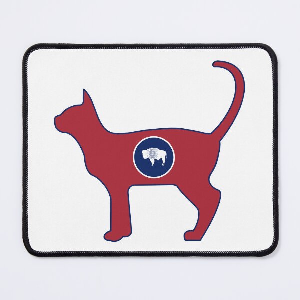 Item preview, Wyoming Flag for Cat Lovers designed and sold by Gsallicat.