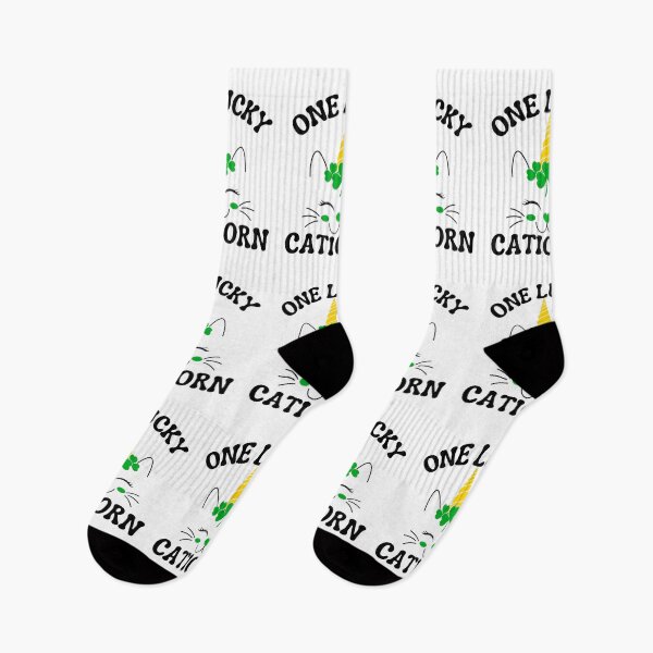 Item preview, One Lucky Caticorn, Fun print for cat lovers who like St. Paddy's day, caticorns and being awesome designed and sold by Auntieck.