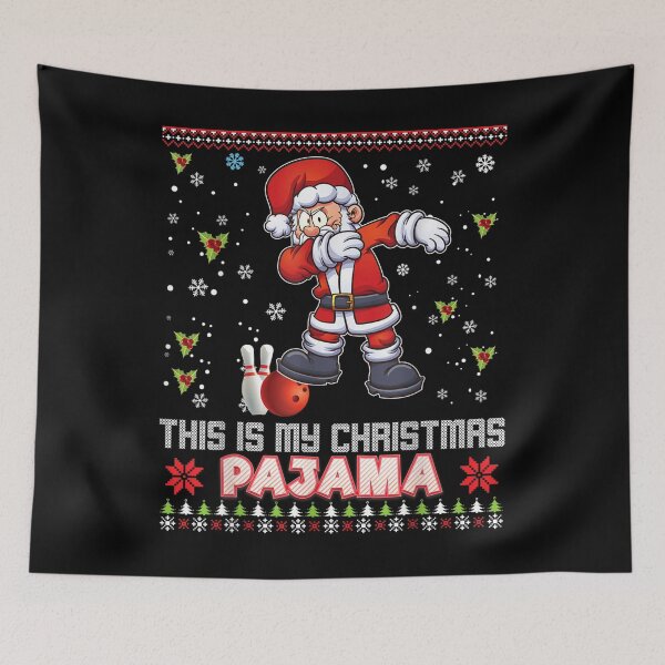 Item preview, This Is My Christmas Pajama Bowling Santa Elf Sweater  designed and sold by laurenm233.