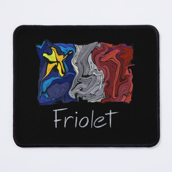 Artikelvorschau, Friolet-Buntglas-Pastell-Flüssigkeits-Mosaik-akadische Flagge entworfen und verkauft von ColoursOfFrance.