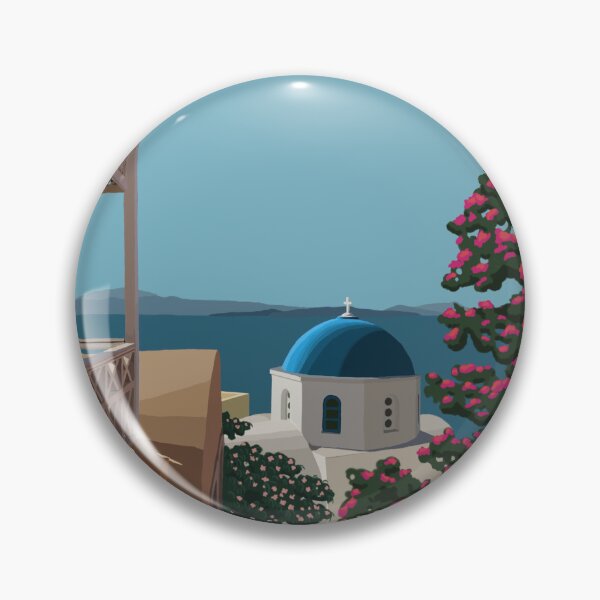 Item preview, Santorini rooftop designed and sold by pencilpepper.