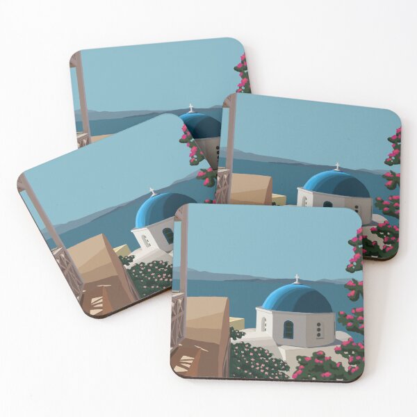 Item preview, Santorini rooftop designed and sold by pencilpepper.